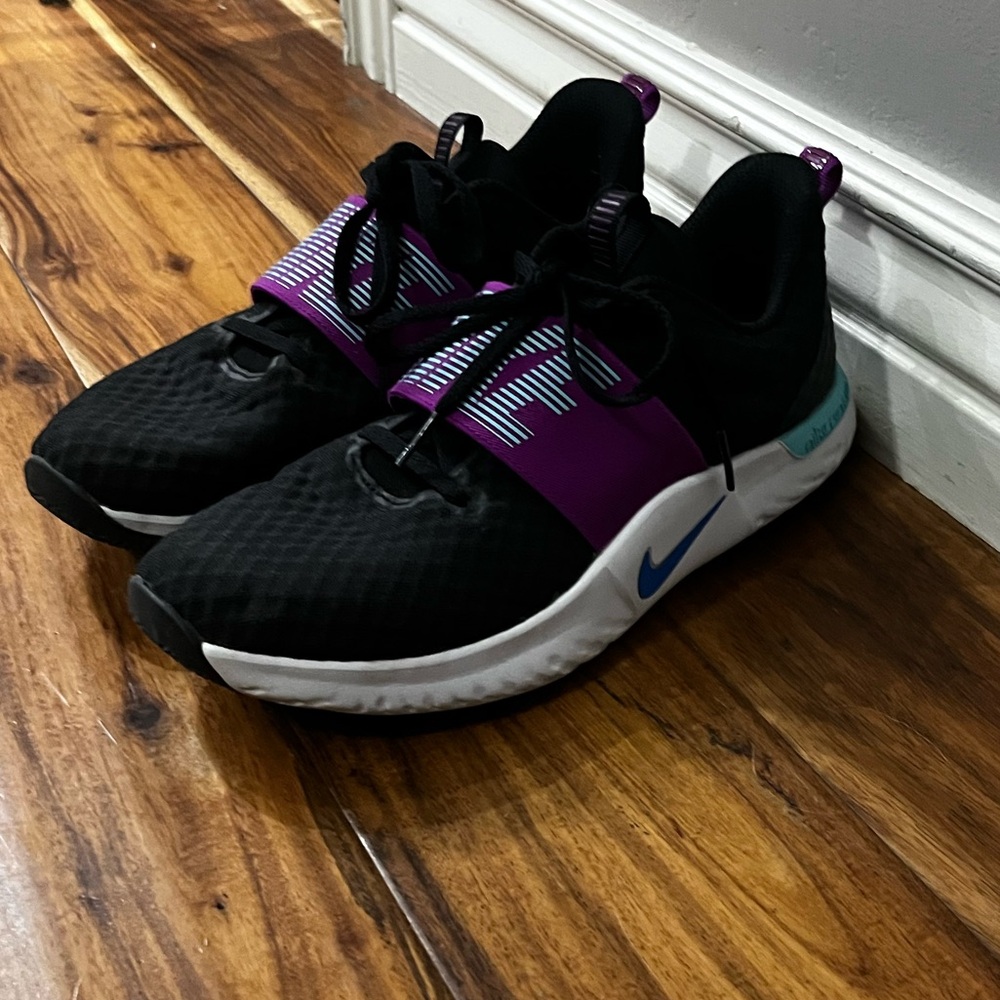 Nike Renew Black and Purple Training Sneakers - Picture 2 of 4